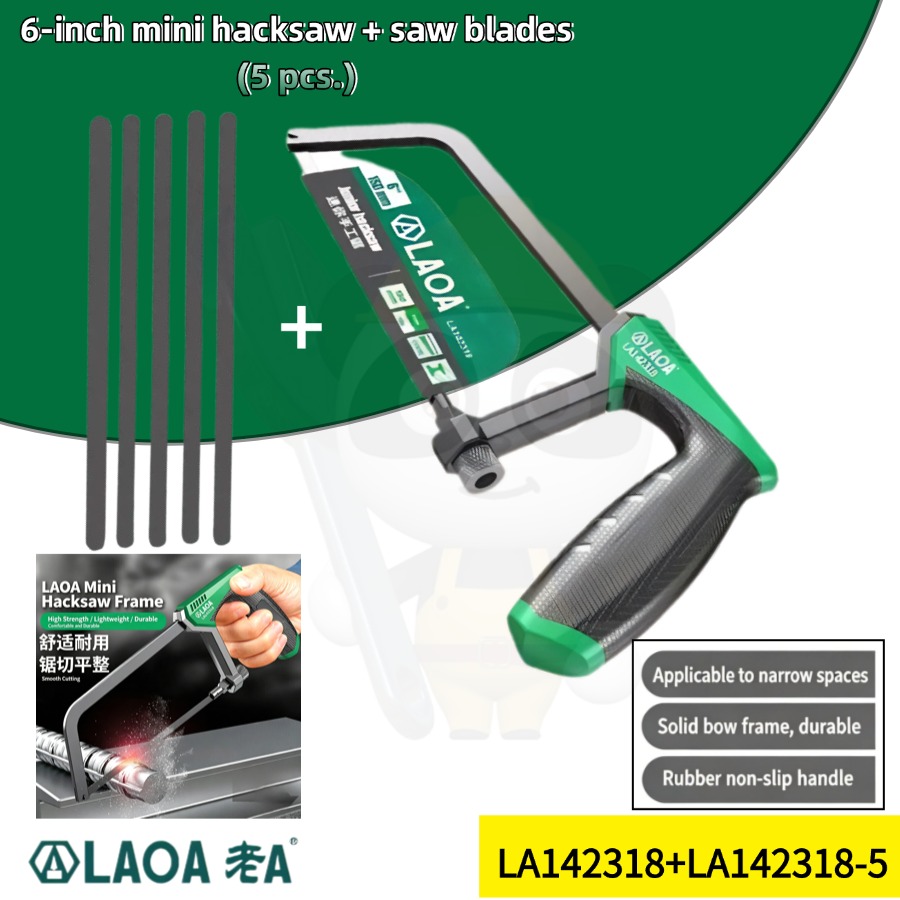 LAOA 6인치 미니 핸드 쇠톱 톱날 포함 소형 프레임 - Hacksaw 리뷰 및 가격